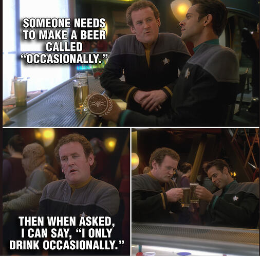 star trek drink occsasionally