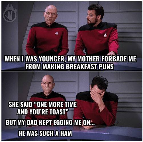 star trek breakfast puns