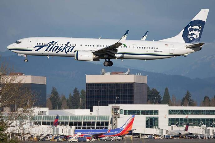 Here’s a rare shot of a Boeing 737 in flight with all the parts still attached.