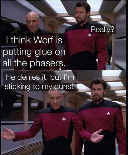 star trek glue on phasers