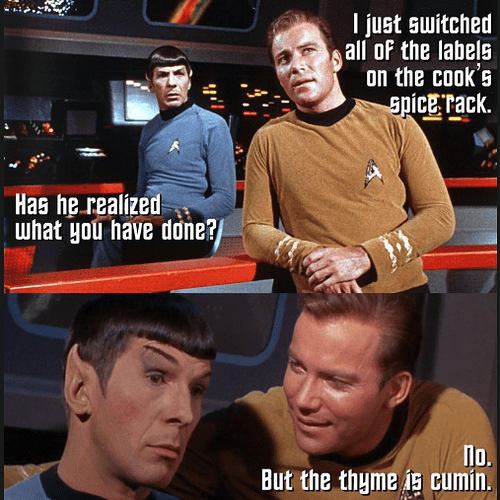 star trek spice labels