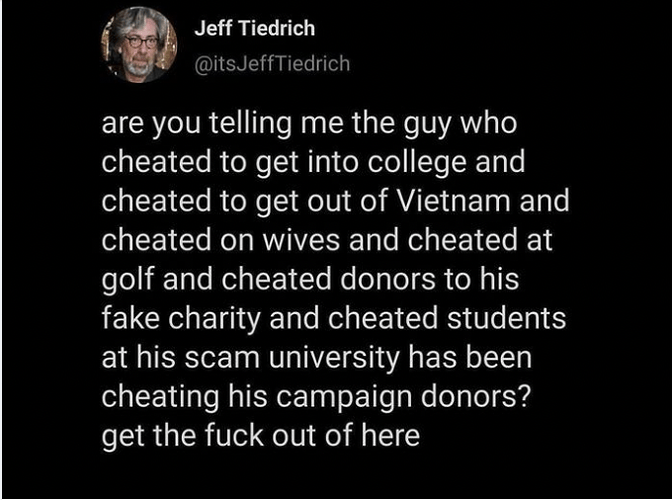 Trump cheating