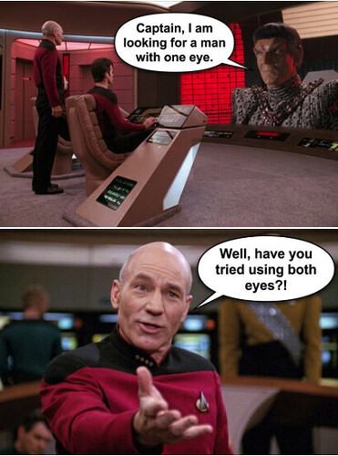 star trek man with one eye