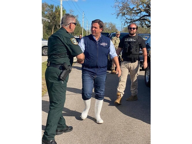 Ron DeSantis' White Boots Steal Focus As Ian Recovery Continues | Across  Florida, FL Patch