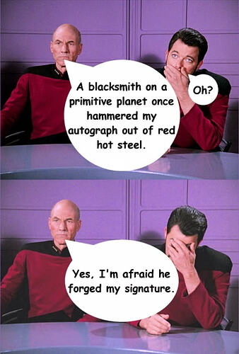 star trek forged signature