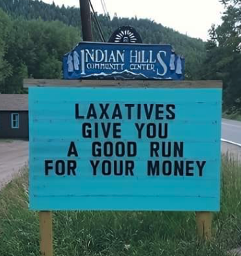 Laxatives run for your money