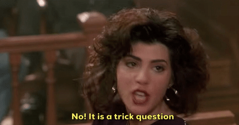 New party member! Tags: marisa tomei my cousin vinny trick question | Favorite movie quotes, My cousin vinny quotes, Movie pic