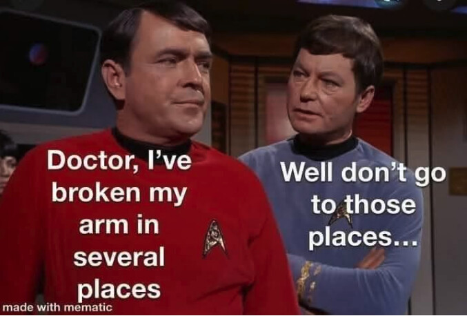 star trek broken arm