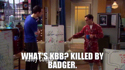 YARN | - What's KBB? - Killed by badger. | The Big Bang Theory (2007) - S04E02 The Cruciferous Vegetable Amplification | Video gifs by quotes | 8206f088 | 紗